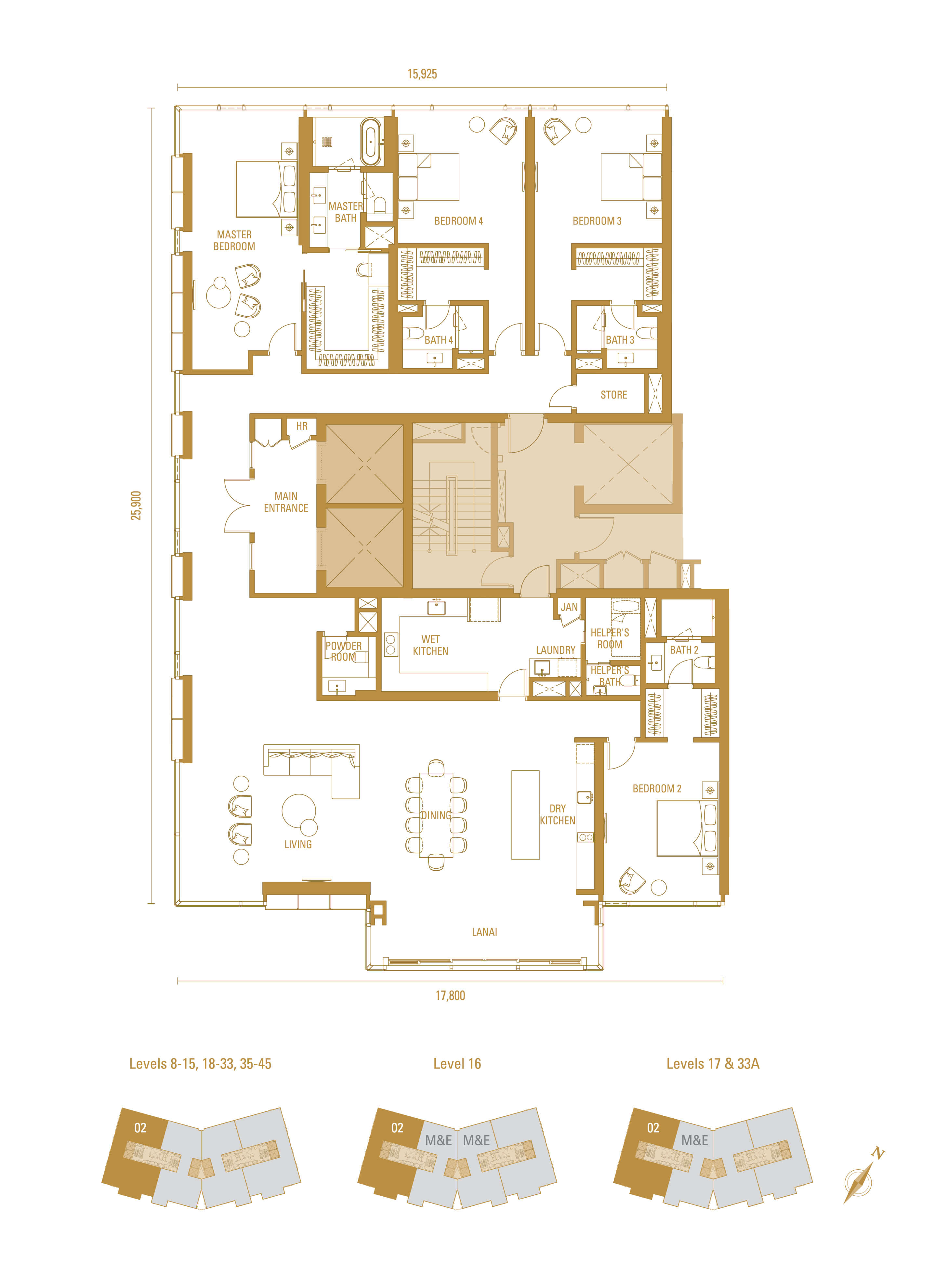 Type H2A Floor Plan